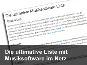 Musiksoftware Liste