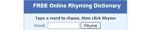 rhymer - Wörterbuch