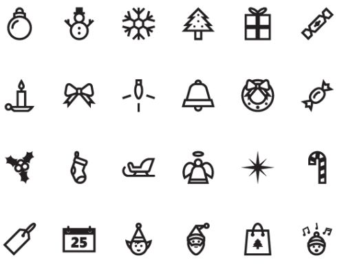 Icons für Weihnachten