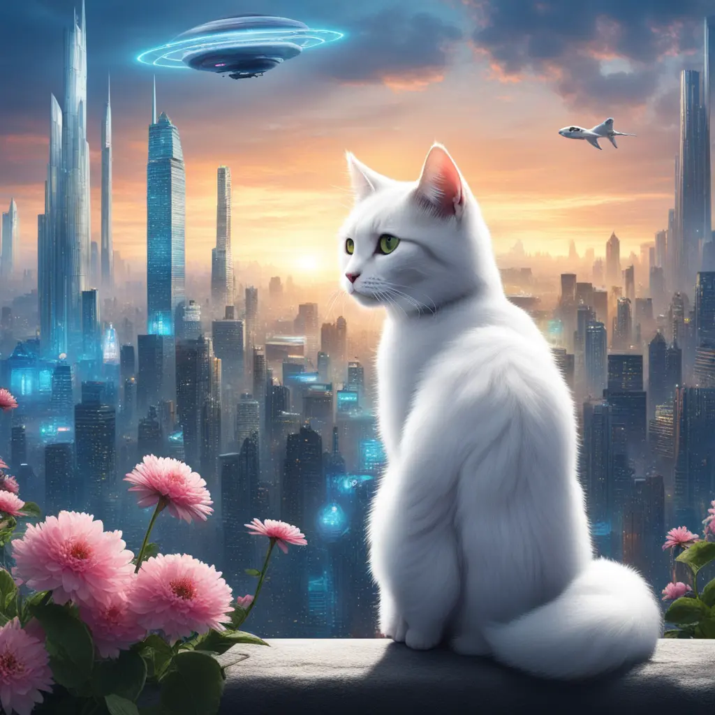 Katze mit Ufo